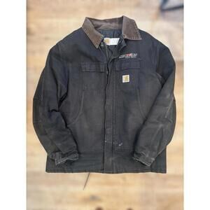 Carhartt Duck Chore Coat Jacket MAXIMCrane Works Embroidered Corduroy Collar 3XL